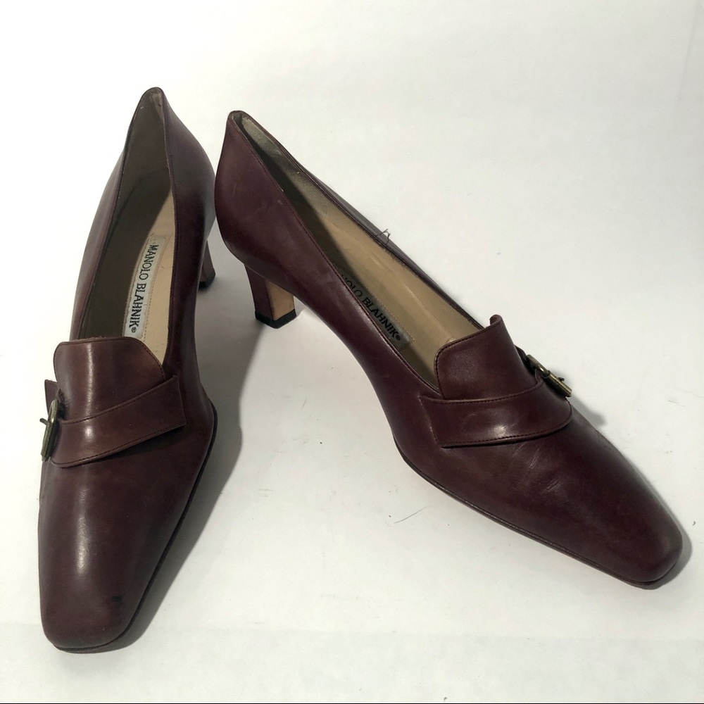 Manolo Blahnik leather heels